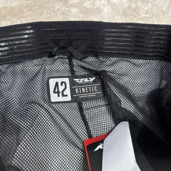NWT Fly Racing Kinetic Kore Black Gray Performance Pants Size 42